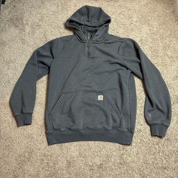 Carhartt Other - Carhartt Rain Defender Loose Fit Heavyweight Quarter Zip Hoodie- Large Tall Grey